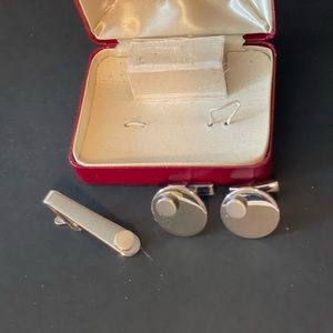 Vintage Pioneer Cufflinks and Tie Clasp